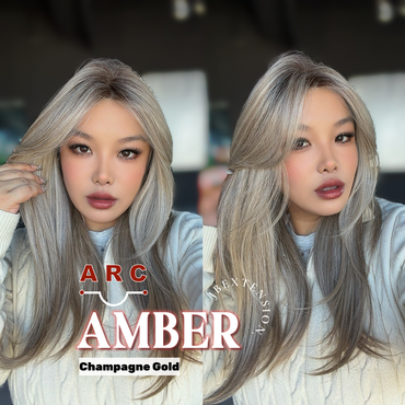 JBEXTENSION 21 Inches Straight Champagne Gold Pre-Cut Arc Snowflake Lace Frontlace Glueless Wig AMBER CHAMPAGNE GOLD【BENDY EAR TABS】