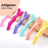 JBextension  Alligator Hair Clips for Styling Sectioning, Non-slip Grip Clips for Hair Cutting, Durable Women Professional Plastic Salon Hairclip with Wide Teeth & Double-Hinged Design 2 Pcs