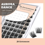 JBextension DIY Cluster Lashes 72 grupos de pestañas SIN PEGAMENTO incluido 【Aurora Dance-Lash】 