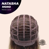 JBEXTENSION NATASHA MONO Monofilament Handmade Wig 6X5 Full Monofilament Hand Tied Top Wig 12 Inches Honey Blonde Mono Lace Wig Glueless Black Sapphire Wig NATASHA MONO【BENDY EAR TABS】