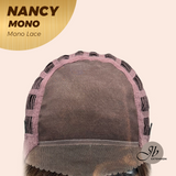 JBEXTENSION NANCY MONO Monofilament Handmade Wig 6X5 Full Monofilament Hand Tied Top Wig 14 Inches Dark Brown Mono Lace Wig Glueless Wig NANCY MONO【BENDY EAR TABS】