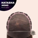 JBEXTENSION NATASHA MONO Monofilament Handmade Wig 6X5 Full Monofilament Hand Tied Top Wig 12 Inches Honey Blonde Mono Lace Wig Glueless Black Sapphire Wig NATASHA MONO【BENDY EAR TABS】