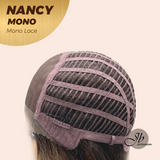 JBEXTENSION NANCY MONO Monofilament Handmade Wig 6X5 Full Monofilament Hand Tied Top Wig 14 Inches Dark Brown Mono Lace Wig Glueless Wig NANCY MONO【BENDY EAR TABS】