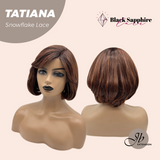 JBEXTENSION 10 Inches Copper Curly Pre-Cut Side Part Snowflake Lace Frontlace Black Sapphire Glueless Wig TATIANA - BLACK SAPPHIRE【BENDY EAR TABS】