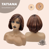 JBEXTENSION 10 Inches Copper Curly Pre-Cut Side Part Snowflake Lace Frontlace Black Sapphire Glueless Wig TATIANA - BLACK SAPPHIRE【BENDY EAR TABS】