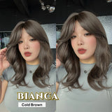 JBEXTENSION Peluca marrón natural con corte Bob de 10 pulgadas y flequillo JOAN