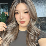 JBEXTENSION BLAIR MONO Monofilament Handmade Wig 6X5 Full Monofilament Hand Tied Top Wig 24 Inches Pine Cones Mono Lace Wig with Anti-slip Silicone Strips Glueless Wig BLAIR MONO - PINE CONES【BENDY EAR TABS】