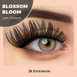 JBextension DIY Cluster Lashes 72 grupos de pestañas SIN PEGAMENTO incluido 【Blossom Bloom-Lash】 
