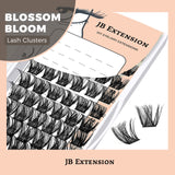 JBextension DIY Cluster Lashes 72 grupos de pestañas SIN PEGAMENTO incluido 【Blossom Bloom-Lash】 