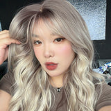 JBEXTENSION 22 Inches Scalpiana Honeyed Sand 3.5X4 Hard Silky Top Natural Scalp Effect Women Wig with Bangs CLAIRE SILKY TOP - HONEYED SAND