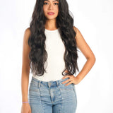 JBEXTENSION GENERATION FIVE 28 Inches Midnight Brown( Black/Brown) Body Wave Wig FLAVIA MIDNIGHT BROWN ( Black/Brown)