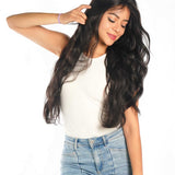 JBEXTENSION GENERATION FIVE 28 Inches Midnight Brown( Black/Brown) Body Wave Wig FLAVIA MIDNIGHT BROWN ( Black/Brown)
