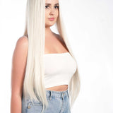 JBEXTENSION 30 Inches Long White Side Part Frontlace Glueless Wig DOLLY