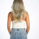 JBEXTENSION SYLVIA MONO Partial Monofilament Wig 20 Inches Dirty Blonde Curly Partial Mono Lace Glueless Wig SYLVIA MONO