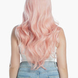 JBEXTENSION Peluca rosa rizada de 26 pulgadas para mujer, peluca precortada con encaje frontal, EMMIE PINK