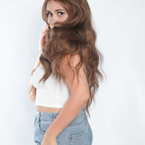 JBEXTENSION 26 Inches Light Brown Body Wave Pre-Cut Frontlace Glueless Wig CLAIRE L LIGHT BROWN