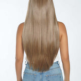JBEXTENSION 28 Inches Mix Brown Straight Lace Front Wig.Pre Plucked 6*14 HD Transparent Lace Frontal Glueless Wig MURPH