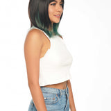 JBEXTENSION 14 Inches Ombre Green Wig With Bangs SELMA