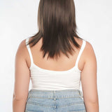 JBEXTENSION 15 Inches Cold Brown Wig With Bangs MIRA