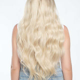 JBEXTENSION 28 Inches Long Body Wave Light Blonde Wig With Bangs ROSANNA LIGHT BLONDE