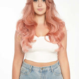 JBEXTENSION GENERATION FIVE 26 Inches Curly Ombre Pink Women Wig Without Bangs EMILY G5