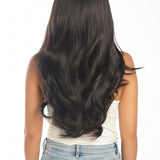 JBEXTENSION 26 Inches Scalpiana Tea Black Darkest Brown Curly 3.5X4 Hard Silky Top Natural Scalp Effect Wig KARA