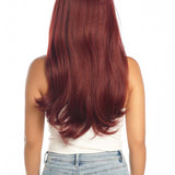 JBEXTENSION 22 Inches Dark Red Curly Wig With Bangs MIRANDA