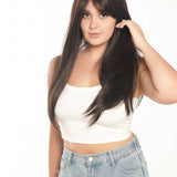 JBEXTENSION 22 Inches  Scalpiana Midnight Brown( Black/Brown) 3.5X4 Hard Silky Top Natural Scalp Effect Wig NICOLA SILK TOP