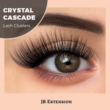 JBextension DIY Cluster Lashes 72 Clusters Lashes NO GLUE Included【Crystal Cascade-Lash】