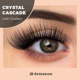 JBextension DIY Cluster Lashes 72 grupos de pestañas SIN PEGAMENTO incluido 【Crystal Cascade-Lash】 