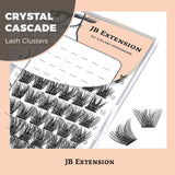 JBextension DIY Cluster Lashes 72 grupos de pestañas SIN PEGAMENTO incluido 【Crystal Cascade-Lash】 