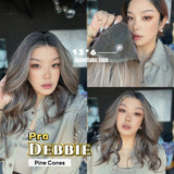 JBEXTENSION 18 Inches Pine Cones Curly Pre-Cut 13X6 Free Part Snowflake Lace Frontlace Glueless Wig DEBBIE PRO - PINE CONES【BENDY EAR TABS】