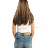 JBEXTENSION 22 Inches Dark Brown With Blonde Highlight Straight Wig ISABEL