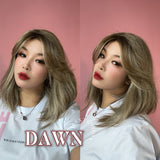JBEXTENSION 14 Inches Ash Grey Women Fashion Full Machine Wig DAWN【PERMATEASE】