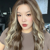 [PRE-ORDER]JBEXTENSION 24 Inches Long Wave Hazelnut Pre-Cut 13X6 Free Part Snowflake Lace Frontlace Glueless Wig FRANCY PRO - HAZELNUT【BENDY EAR TABS】