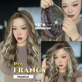 [PRE-ORDER]JBEXTENSION 24 Inches Long Wave Hazelnut Pre-Cut 13X6 Free Part Snowflake Lace Frontlace Glueless Wig FRANCY PRO - HAZELNUT【BENDY EAR TABS】