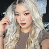 [PRE-ORDER]JBEXTENSION 24 Inches Long Wave Mix Blonde Pre-Cut 13X6 Free Part Snowflake Lace Frontlace Glueless Wig FRANCY PRO - MIX BLONDE【BENDY EAR TABS】