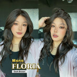 JBEXTENSION FLORIA MONO Full Monofilament Wig 20 Inches Curly Dark Brown Full Mono Lace Glueless with Anti-slip Silicone Strips Wig FLORIA MONO - DARK BROWN【BENDY EAR TABS】