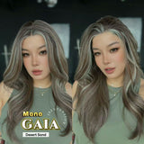 JBEXTENSION GAIA MONO Monofilament Handmade Wig 6X5 Full Monofilament Hand Tied Top Wig 24 Inches Curly Desert Sand Mono Lace Wig Glueless Wig GAIA MONO - DESERT SAND【BENDY EAR TABS】