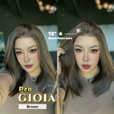 JBEXTENSION 14 Inches Brown Pre-Cut 13X6 Free Part Snowflake Lace Frontlace Bob Cut Glueless Wig GIOIA PRO - BROWN【BENDY EAR TABS】