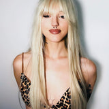 Get the Influencer Look with 25 Inches Light Blonde Straight Wig SUSAN