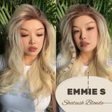 HOT OF SEASON -JBEXTENSION 22 Inches Curly Light Blonde Pre-Cut Frontlace Glueless Wig EMMIE S