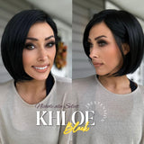 Nichole's Selection -12 Inches Bob Cut Black Pre-Cut Snowflake Lace Frontlace Glueless Wig KHLOE BLACK