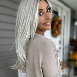 Nichole's Selection - SARAH MONO Full Monofilament Wig 22 Inches Blonde Color Full Mono Lace Glueless Wig SARAH MONO