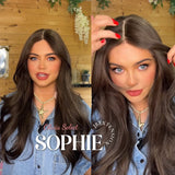 Olivia's Pick- 24 Inches 5X5 Frontlace Extra Natural Scalp Effect With Soft Cap Wig Cold Brown Curly Wig SOPHIE SILK TOP