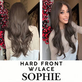 Nichole's Selection - 24 Inches 5X5 Frontlace Extra Natural Scalp Effect With Soft Cap Wig Cold Brown Curly Wig SOPHIE SILK TOP