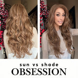 [PRE-ORDER] Nichole's Selection - 24 Inches Brown With Highlight Wave Free Part Frontlace Glueless Wig OBSESSION