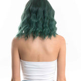 JBEXTENSION 14 Inches Short Green Body Wave Wig THALON