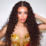 Get the Influencer Look with 28 Inches Extra Curly Long Free Part Frontlace Glueless Wig JOSéPHINE