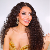 Get the Influencer Look with 28 Inches Extra Curly Long Free Part Frontlace Glueless Wig JOSéPHINE